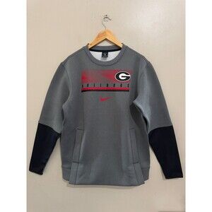 Nike NCAA Georgia Bulldogs Football Team Issue Thermal Crewneck Sweatshirt Men M